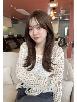 リコバイアフロート(riko by afloat) レイヤーカット/くびれヘア/オリーブベージュ/マロンベージュ