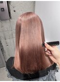 ブリーチWカラー×髪質改善で叶う艶ピンクベージュ