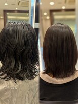 パーマ落としラボ アピッシュ 銀座(apish)&nbsp;パーマ落とし×ナチュラルボブストレート