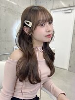 フォンズ(FONS)&nbsp;シースルー前髪　韓国ヘア　ミルクベージュ　グレージュ