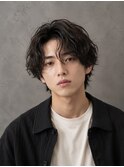 センターパート×ツイストスパイラルパーマ×メンズパーマmen's