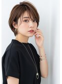 雰囲気変わる◎前髪ありの大人ショートボブ　20代30代40代50代