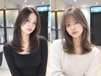 プリマ アンジュ 中目黒店(PRIMA ange)の写真/アッシュに染めても赤く抜ける方必見!日本人特有の赤みを消せる感動のカラー体験♪レイヤーカットも!