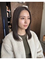 零秒女髪 千里丘店&nbsp;髪質改善艶カラーで叶える上品セミロング艶髪美髪髪質改善カラー