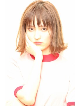 カンナヘアーメゾン(Canna hair maison) 大人かわいい外ハネボブ_オレンジベージュ 20代30代人気♪