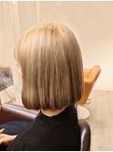 ショートボブ/ブロンドシルバーベージュ/亀戸/錦糸町