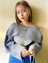 トゥルーズ 梅田店(TLUUS)&nbsp;TLUUS前髪パーマグレーベージュレイヤーロングアッシュカラー