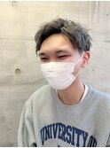 20代30代メンズスパイラルパーマワイルドオシャレ感アッシュ