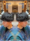 刈り上げマッシュ×波巻きスパイラル