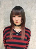 ストレートハイレイヤーロングウルフ