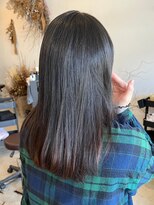 レポヘアー(Repos hair)&nbsp;グレーベージュカラーダークアッシュベージュくすみカラー黒髪