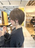 小森谷,黒髪,ボブルフ,ネビージュ,小顔, 耳かけボブh37