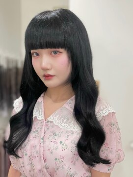 アルファバイオリカ(ALPHA by ORIKA) エクステで黒髪ロング♪巻き仕上げも可愛くします～！