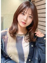 アグ ヘアー フォグ 松任店(Agu hair fog)&nbsp;《Agu hair》小顔前髪ワンカール黒髪×numberA.ベースケアミルク