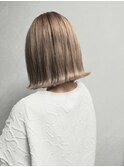 ミディアムヘア 切りっぱなしボブ 004
