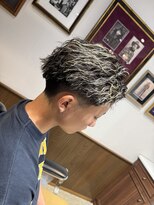 宮崎理容院 フェザーパーマ×メッシュ