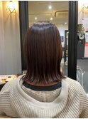 20代30代40代50代◎ラベンダーブラウン/切りっぱなしボブ