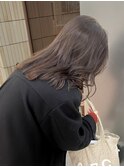 ブリーチなし切りっぱなしボブミディアムレイヤーボブ夏カラー
