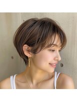 モンド ヘアクリエーション 和田店(monde hair creation)&nbsp;【monde】大人ショート×センターパート×暗髪カラー