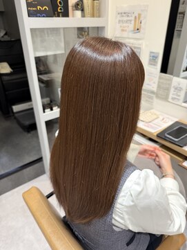 オリジンズヘアーセカンド 守谷店(Origins hair 2nd) マロンベージュ × BYKARTE TR