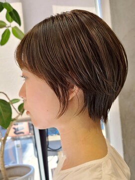 エリマ 横浜西口(elima) ブリーチなしダブルカラーピンクベージュミディアムボブ20代