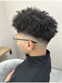 ショートアフロ/メンズショート/特殊パーマ
