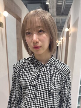 エン 栄店(enne) ココアベージュ/クラゲヘアー/ヘイリーボブ/小顔/栄/ボブ/黒髪