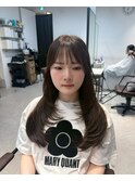 大阪梅田/着物ヘア/大人ガーリー/ダークアッシュ/似合わせカット