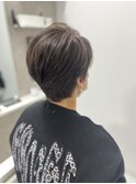 ハンサムショート×白髪馴染ませカラー