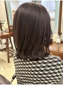 柔らかシルエットレイヤーボブ×ピンクブラウンKchiara奥野