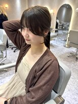 ジーナ 天神(Zina)&nbsp;韓国ヘア/顔周りカット/顔周りレイヤー/結んで可愛い顔周り