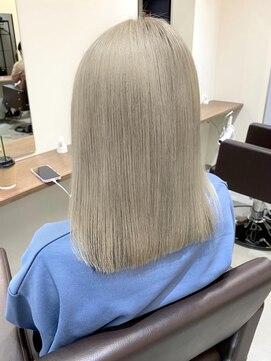 バランス 原宿 表参道(balance) ベージュブロンド×ミディアムボブ