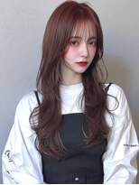 サロンドアイ(salon de i) 韓国風ウェーブレイヤー × カシスブラウン