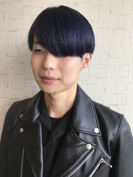 ブルーブラック韓国人風マッシュ L グラムアッシュ Glam Ash のヘアカタログ ホットペッパービューティー