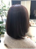 アッシュ系カラーにオージュアトリートメントでツヤ髪に！