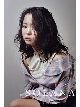 ソラーナ(SOLANA) ダークブルージュ エフォートレスロブ_センターパート