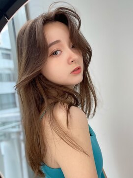 ノク(nok) シアベージュ_くびれミディラベンダーカラーくすみカラー