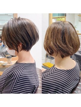 アヴァロン(AVALON) 絶壁解消×イルミナカラー×30代40代×ひし形ショート【永田】