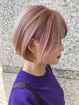 サロンドミルク 溝の口店(salon de MiLK) ケアブリーチで染めるペールピンクカラー