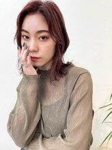 アクター(actor)&nbsp;【木村留維】鎖骨ボブ×ピンクオレンジカラー