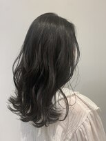マティス 表参道(matiz) 前髪無しロングレイヤーエギョモリ/韓国/ネイビーグレー髪質改善