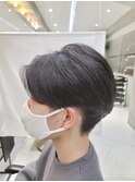 センターパート×ニュアンスパーマ