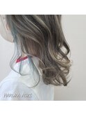☆ Gray beige × Light blue ☆