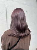 暖色系ラベンダーピンク ツヤ髪なみなみウェーブロング