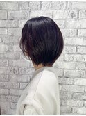 レッドブラウン×ショートボブ/カット/カラー/トリートメント