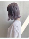 H【eitf】原宿.表参道　　ラベンダーグレー/ 外はねボブ