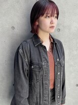 エッセンス(THE ESSENCE)&nbsp;inner wolf切りっぱなしボブエアリーロングピンクブラウン