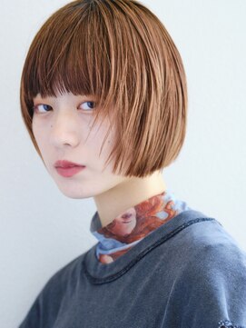 ミンクス渋谷スマートサロン(MINX shibuya smart salon) エアリーロング 美髪 ピンクブラウン 切りっぱなしボブ