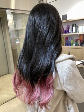 ジエクト ヴィシア(The Ect VIXIA) ピンクグラデーション/裾カラー/ベビーピンク