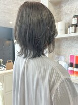 キャアリー(Caary)&nbsp;福山市美容室Caary透明感カラーダークグレージュウルフヘア